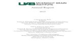 Annual Report - University of Alabama at Birmingham · PDF file Annual Report for the McKnight Brain Research Foundation Report Period: 2014/2015 Institution: The Evelyn F. McKnight