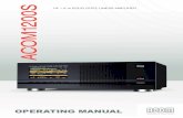 HF + 6 m SOLID STATE LINEAR AMPLIFIER ACOM1200S 1200S Manual.pdfinformation is shown on a multi-functional, high resolution color display. ACOM 1200S may by controlled either by the