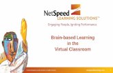 Brain-based Learning in the Virtual Classroom Clay Brain-based Lear… · © 2018 NetSpeed Learning Solutions. All rights reserved. netspeedlearning.com 1 Brain-based Learning in
