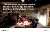 Climate Smart Decisions require effective knowledge brokers & …gsnetworks.org/.../GSN-2.0-Webinar-Bauer-CKB-21April16.pdf · 2016. 4. 27. · THE MANIFESTO •The Manifesto was