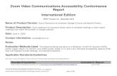 New Zoom Video Communications Accessibility Conformance … Extensions... · 2020. 6. 5. · “Voluntary Product Accessibility Template” and “VPAT” are registered service marks