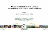 UCLG INTERMEDIARY CITIES LEARNING EXCHANGE … Cities/Intermediary...provincial and national housing authority award, 2005 provincial inaugural govan mbeki award, 2007 national inaugural