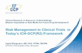 Risk Management in Clinical Trials in Today’s ICH-GCP(R2 ... · 5.18 Risk-based Monitoring (1) 5.18.3 Extent and Nature of Monitoring Addendum: The sponsor should develop a systematic,