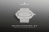 Pearlmaster 34 - Rolexwhite gold with a diamond-paved dial, featuring a diamond-set bezel, case and signature Pearlmaster bracelet. ... A sparkling symphony Gem-setters, like sculptors,