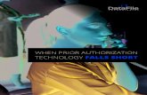 WHEN PRIOR AUTHORIZATION TECHNOLOGY FALLS SHORT · PRIOR AUTHORIZATION DATAFILETECHNOLOGIES.COM 816.437.9134 3 Prior authorization is a task that requires not only administrative