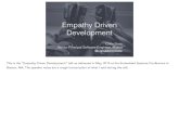 Empathy Driven Development - Chris Svecchrissvec.com/wp-content/.../02/Svec-Empathy_Driven... · Empathy Driven Development Chris Svec Senior Principal Software Engineer, iRobot @christophersvec
