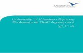 University of Western Sydney Professional Staff Agreement ... · (w) clause 51: Notice of Resignation and Termination; (x) clause 53: Fixed-Term Employees Termination Notice; (y)