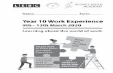 Year 10 Work Experience - Leicester | TMET...30 Frog Island Leicester LE3 5AG Tel: 0116 240 7270 Fax: 0116 240 7001 WORK EXPERIENCE PLACEMENT APPLICATION FORM 2019/2020 Rushey Mead