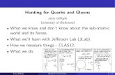 Hunting for Quarks and Gluons - facultystaff.richmond.eduggilfoyl/research/shortTalk2020.pdf · Hunting for Quarks and Gluons Jerry Gilfoyle University of Richmond What we know and
