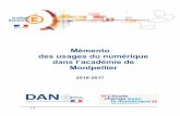 Mémento des usages du numérique dans l’académie de Montpellierclg-pagnol-perpignan.ac-montpellier.fr/sites/clg-pagnol... · 2017. 11. 16. · Le plan numérique occupe une place