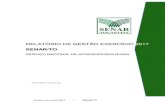 RELATÓRIO DE GESTÃO EXERCÍCIO 2017 - SENARsenar-to.com.br/administracao/files/files/Relatorio de Gestao 2017.pdf · Estado do Tocantins - SENAR-TO é uma das entidades integrantes