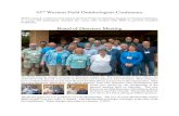 43rd Western Field Ornithologists Conference Board of Directors Meeting · 2020. 9. 8. · 43rd Western Field Ornithologists Conference WFO’s annual conference was held at the Four