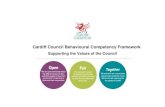 Cardiff Council Behavioural Competency Framework · 2018. 11. 9. · This competency is about understanding formal and informal structures, decision-making, climate and culture and