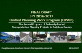 FINAL DRAFT SFY Unified Planning Work Program (UPWP) 2016-2017...FINAL DRAFT SFY 2016‐2017 Unified Planning Work Program (UPWP) The Annual Program of Federally‐funded TttiTransportation