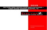 SECTION DEMOLITION SPECIFICATIONS FIRST WARD SCHOOL … ISD 1st Ward De… · SECTION 3000 DEMOLITION SPECIFICATIONS It is the intent of the Owner to award a contract for the demolition,