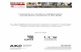 RESEARCH REPORT: Learning to Conduct Collaborative Social ... · studying social work at CPIT and UC. Learning to conduct collaborative social work research in the field 5 | P a g