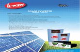 K-Win PowerSOLAR INVERTER (900VA - 15KVA) KEY FEATURES ... Advanced DSPtechnologyfor absolute and stable and 100% pure sine wave output. Dual Mode ofworking: UPS and Normal Dual Battery