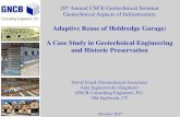 Adaptive Reuse of Holdredge Garage: A Case Study in ... CS… · Adaptive Reuse of Holdredge Garage: A Case Study in Geotechnical Engineering and Historic Preservation David Freed