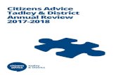 Citizens Advice Tadley & District Annual Review 2017-2018 · 2018. 11. 22. · 2 Citizens Advice Tadley and District Annual Review 2017-2018 Citizens Advice Tadley & District, founded