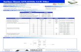 Surface Mount 1575.42MHz SAW Filter FILTERS/AFS14A04-1575.42-T3.pdf · Surface Mount 1575.42MHz SAW Filter AFS14A04-1575.42-T3 ELECTRICAL SPECIFICATIONS: FEATURES: APPLICATIONS: Pb