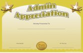 “101 Funny Awards” CollectionsAdministrative Assistant - Certificate of Appreciation Author:  Created Date: 10/22/2011 1:12:32 PM ...