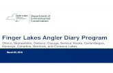 Finger Lakes Angler Diary ProgramSMB = Smallmouth Bass WAE = Walleye NOP = Northern Pike CHP = Chain Pickerel TGM = Tiger Musky. 7 Fin Clips Dorsal Fin ... Report number on jaw tag