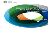 Post 2025 Market Design Consultation Paper€¦ · 1 ENERGY SECURITY BOARD Post 2025 Market Design Consultation Paper September 2020