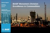 Stefano Pigozzi BASF Monomers Division Excellence in ... · Annual sales growth of €35 million/a from 2014-2018 . New foam components . based on MDI Target: Comfort improvement