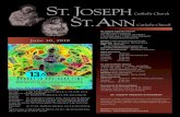 ST. JOSEPH ST. ANN · PDF file 2019. 6. 30. · June 30, 2019 ST. ANN ST. JOSEPH Catholic Church Catholic Church St. Joseph Catholic Church 10586N Dakota Avenue P.O. Box 877 • Hayward,
