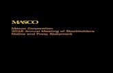 Masco Corporation 2016 Annual Meeting of Stockholders ...€¦ · Masco Corporation 21001 Van Born Road Taylor, Michigan 48180 313-274-7400 March 24, 2016 Dear Stockholder: You are