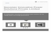 Socomec Innovative Power Solutions Private Limited€¦ · Incepted in year 2006, We are busy in manufacturing and trading. Socomec Innovative Power Solutions Pvt.ltd is an industrial