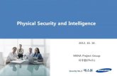 Physical Security and Intelligence · 2012. 10. 24. · * PPS : Physical Protection System . 5/28 침입자 경계 탐지센서 CCTV IDS/IPS 성문관리 다단계 출입통제 다단계