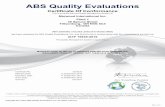 ABS Quality Evaluations - Marwoodmarwoodinternational.com/wp-content/uploads/2018/12/quality-2.pdfPage 1 of 2 Validity of this certificate is based on the successful completion of