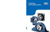 Y-bearings and Y-bearing units · 4 Flanged Y-bearing units ..... 163 Product tables 4.1 Flanged Y-TECH units with a housing with a square flange and grub screws,