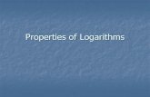 8.4 – Properties of Logarithms · Simplifying, Expanding, and Condensing. ... More Properties of Logarithms If M N , then log a M log a N If log a M log a N , then M N This one
