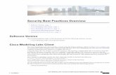 Security Best Practices Overview - Cisco€¦ · Security Best Practices Overview • SoftwareVersion,page1 • CiscoModelingLabsClient,page1 • CiscoModelingLabsServer,page2 ...