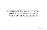 CONTRACT VENDOR PAYROLL (FOR EXCEL SPREADSHEE) USER …€¦ · contract vendor payroll (for excel spreadshee) user guide non-agency 1 revised 3/18