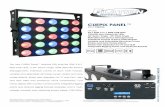 CUEPIX PANEL™ - Full Compass Systems · SKU# CUE295 The new CUEPIX Panel™ features (25) long life 30W 3-in-1 RGB COB LEDs, a 60° beam angle, RDM (Remote Device Management), individual