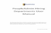 PeopleAdmin Hiring Departments User Manual · 5/28/2009  · screening process. If the hiring supervisor/manager or search committee does this well, much of the time that has been