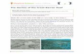 The decline of the Great Barrier Reef - 4 Hiroshimas · 2016. 8. 12. · Great Barrier Reef has undergone signiﬁcant ecological change over the past 50 to 100 years. Even the declined