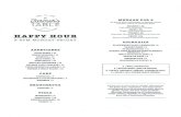 HAPPY HOUR · 18-09-2020  · salmon tartar, tuna tartar, beef tartar cocktails blackberry basil lemonade | 8 peachy keen | 8 ft manhattan | 11 barrel aged blood orange farmer’s