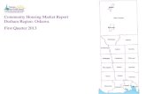 Community Housing Market Report Durham Region: Oshawatrreb.ca/files/.../2013/Q1/Durham/OshawaQ12013.pdf · Durham Region: Oshawa First Quarter 2013. First Quarter 2013 Toronto Real