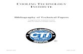 COOLING TECHNOLOGY INSTITUTE · Cooling Technology Institute . Bibliography of Technical Papers . The following papers have been presented at conferences of the Cooling Tower Institute