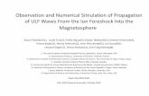 Observation and Numerical Simulation of Propagation of ULF ... · Department of Earth and Planetary Science, Graduate School of Science, The University of Tokyo, Tokyo, Japan 4. Swedish