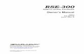 RSE-300Rev4 · 2019. 8. 12. · RSE-300 REMOTE SIGNAL EXPANDER Owner™s Manual 15073 P/N 447179 Issue 1 Rev. A . 15073 OWNER™S MANUAL 447179 Issue 1 Rev. A i Table of Contents