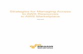 Strategies for Managing Access to AWS Resources in AWS ... · Amazon Web Services – Managing Access to Resources in AWS Marketplace July 2016 Page 3 of 13 Contents Abstract 3 Overview