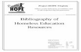 In collaboration with the Virginia Department of Education ......AV1 - AV3 Curricula & Resource Kits C1 - C2 Legal Resources L1 - L9 . Articles & Reports . Homeless Education Bibliography