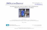 Institutional and Product Development Risk Management Toolkitstaging.microsave.net/files/pdf/Risk_Management_Toolkit.pdf · ShoreBank Advisory Services and MicroSave ... 2230 South