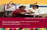 Voices from the ield: State assessments for ELLs with disabilities · 2014. 1. 17. · Voices from the ield: Making state assessment decisions for English language learners with disabilities