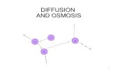 DIFFUSION AND OSMOSIS · in cells: diffusion and osmosis. • Substances may pass through the cell membrane actively by active transport. 4 Diffusion Diffusion is the movement of